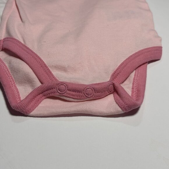 Nautica Baby Bodysuits 4 Pack 6-9M Pink White Nautical Anchor Coastal Preppy - Picture 8 of 9